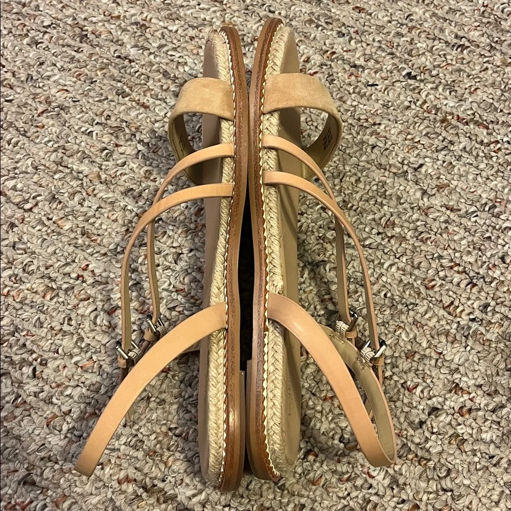 Botkier Island Tan Leather Espadrille Sandals Size 9.5